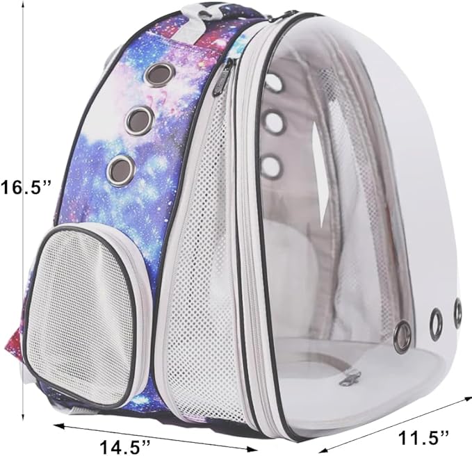 Front Expandable Cat Backpack Carrier, Fit up to 20 lbs, Printed Artwork - Image 2