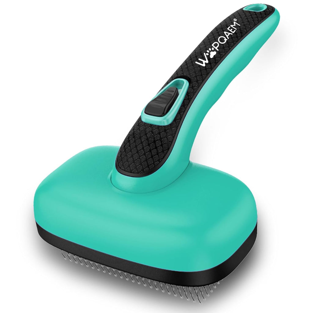 Self Cleaning Slicker Brush for Dog and Cat Shedding, Purple
