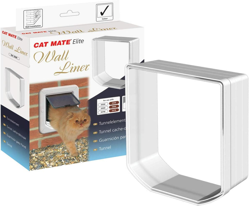Cat Mate Elite Wall Liner, 50mm, Tunnel Section, White