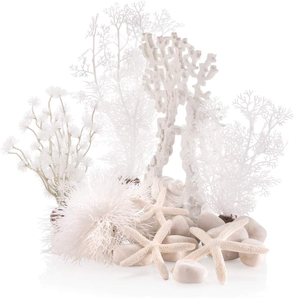 biOrb Winter Dream Décor Set, White Snow Themed Collection of Fish Friendly Aquarium Decorations