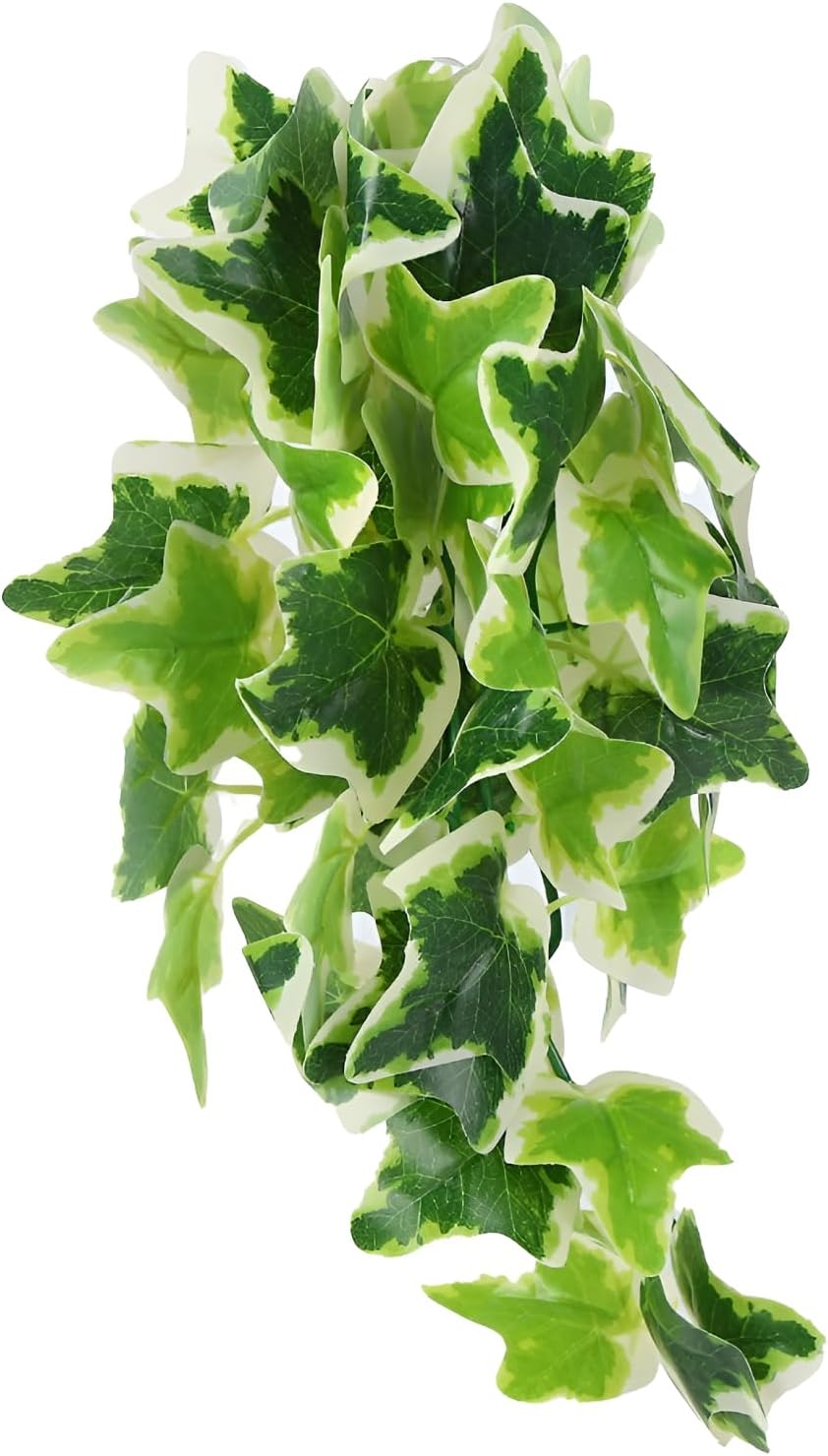 Artificial Reptile Plant with Suction Cup,Purple Leaf