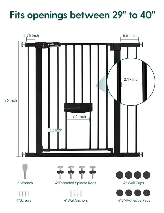 BABELIO 36 Inch Extra Tall Baby Gate - Image 7