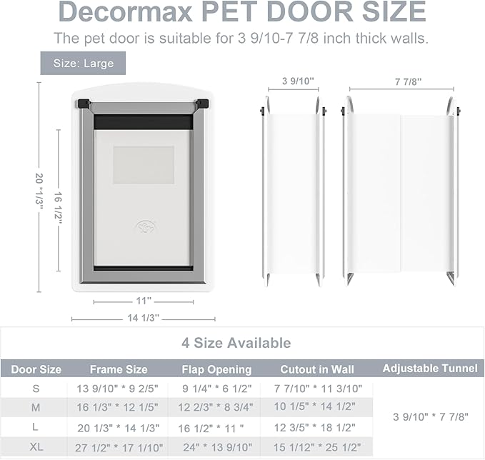 Dog Door for Wall, Steel Dog Door - Image 5