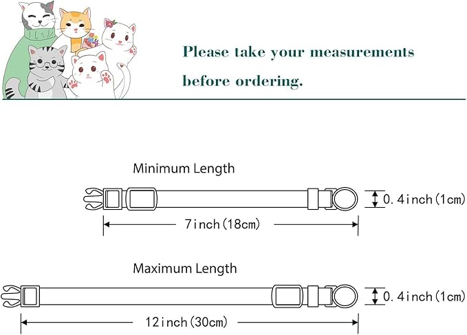 Yizepet Cat Collars, Breakaway Kitten Collar, Cute Kitty Collar in 2 Pack - Image 4