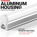 Barrina LED T5 Integrated Single Fixture, 4FT, 2200lm, 3000K, 20W, 6 Packs