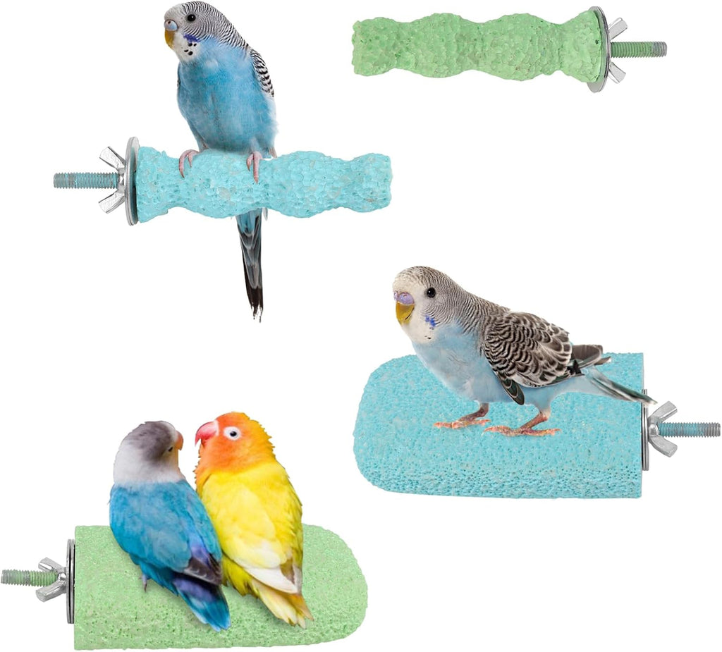 4PCS Bird Beak Grinding Stone, Resin Parrot Perch, Bird Cage Accessory
