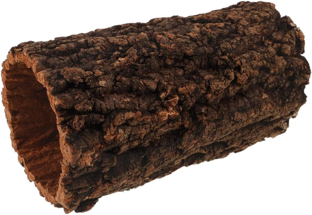 DECHOUS Natural Cork Bark Reptile Hide, 7.9 Inch Hollow Log Cave