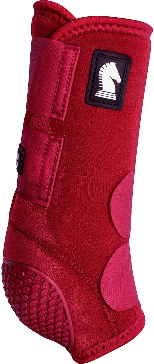 Classic Equine Flexion by Legacy2 Support Boots, Front (Crimson, Small)