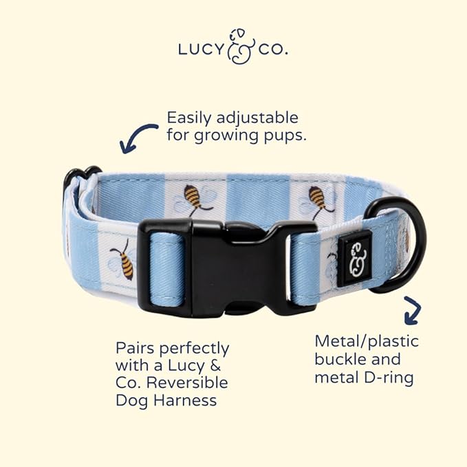 Lucy & Co. Bumbling Around Dog Collar, Adjustable Durable Dog Collar - Image 2