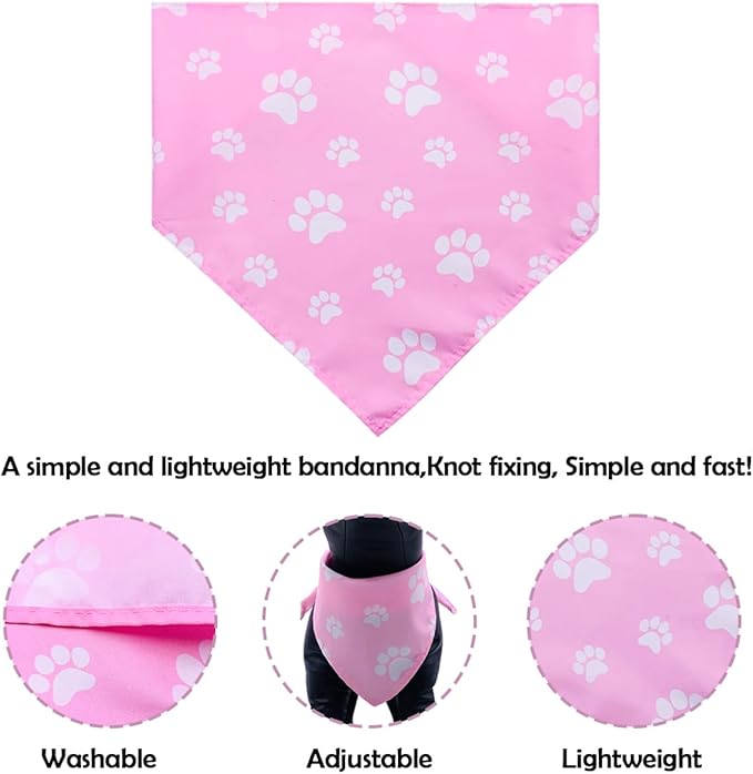 30 Pack Paw Print Bandanas Bulk - Image 3