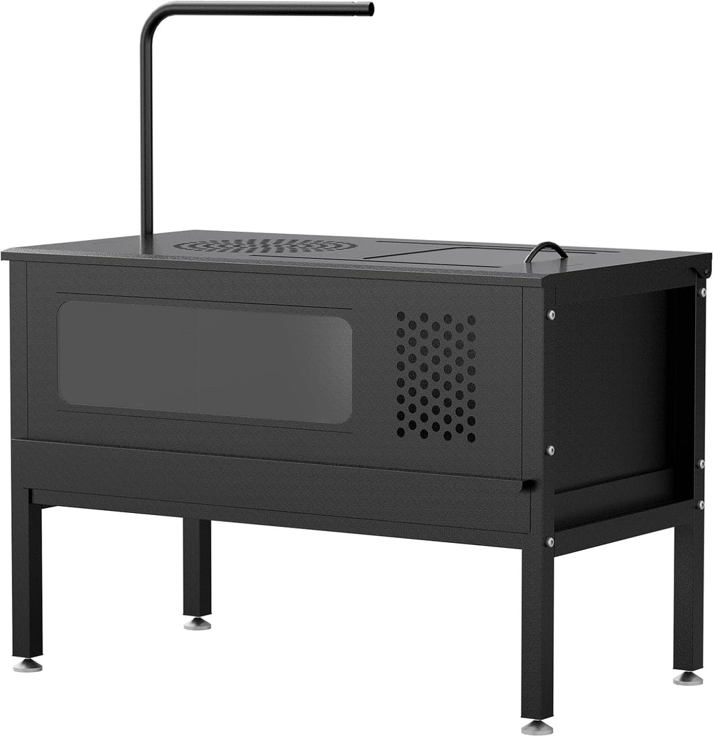 HAYOHRT Chicken Brooder Box - Stand-Up Brooder Pen for Chick Brooder with Lamp Stand & Removable Collection Tray Accommodates Up to 15 Chicks Ideal for Chickens Ducks Quails, No Lamp