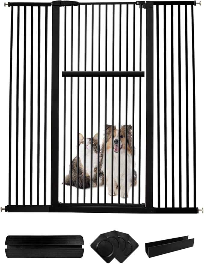 Lumizone Extra Tall Pet Gate 55.12" High Pressure Mounted 55.12"-59.24" Extra by Lumizone