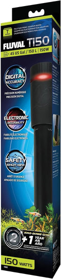 Fluval T150 Fully Electronic Heater for Freshwater Aquariums up to 45 Gal.