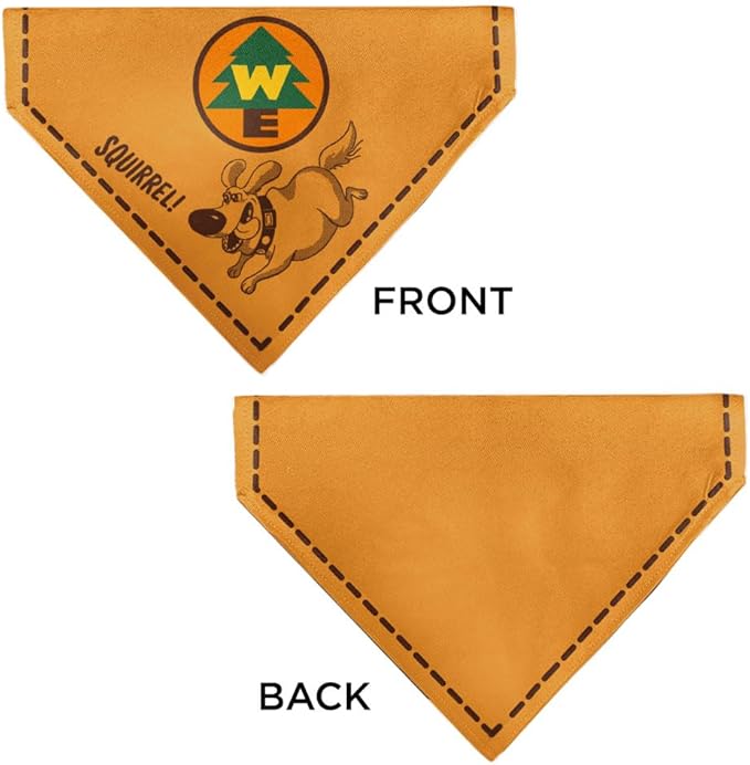 Disney Pet Bandana Up Dug Squirrel Pose and Wilderness Explorer Badge Orange - Image 3