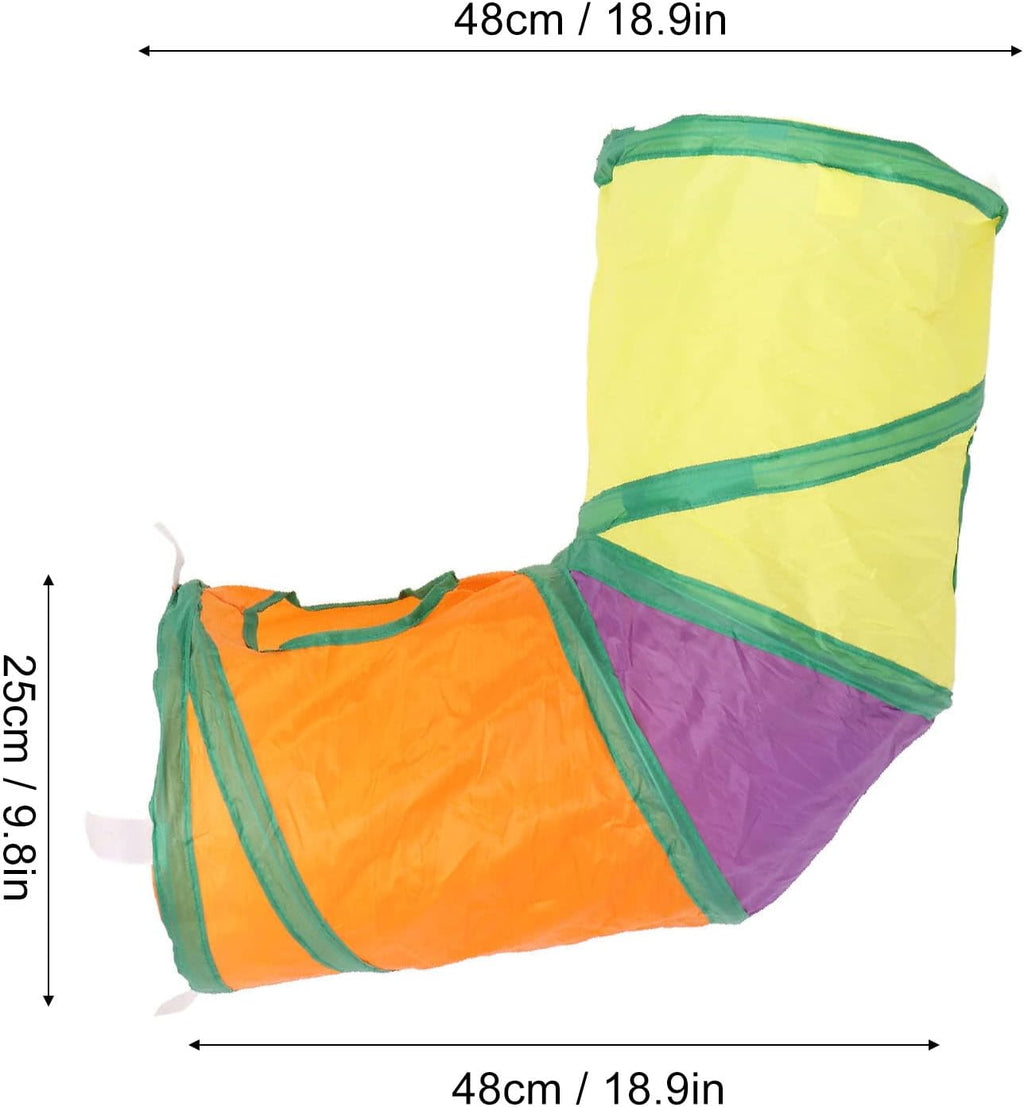 Rainbow Cat Tunnel, Thickening Interactive Pet Tunnel Foldable Cat Play Tunnel Exercising Hiding Training and Running Tunnel for Indoor Cats