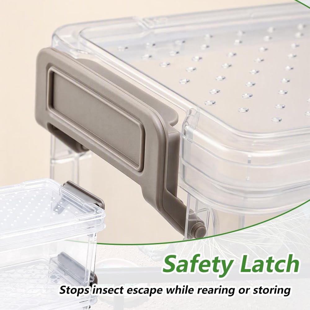 Two-Layer Mealworm Breeding Box Frass Separator Rearing Container