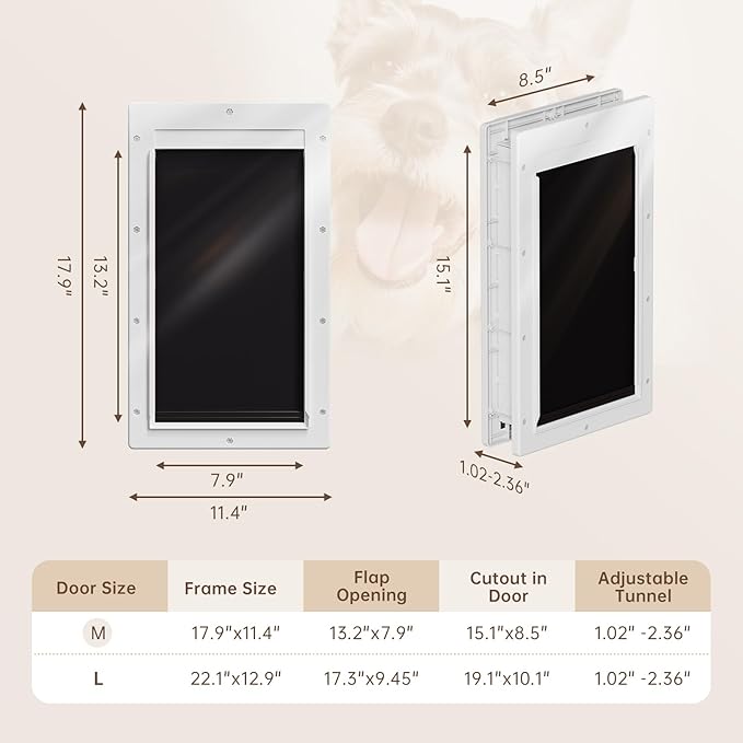 3-Flap Dog Door, Doggy Door, Doggie Door, Cat Door - Image 6