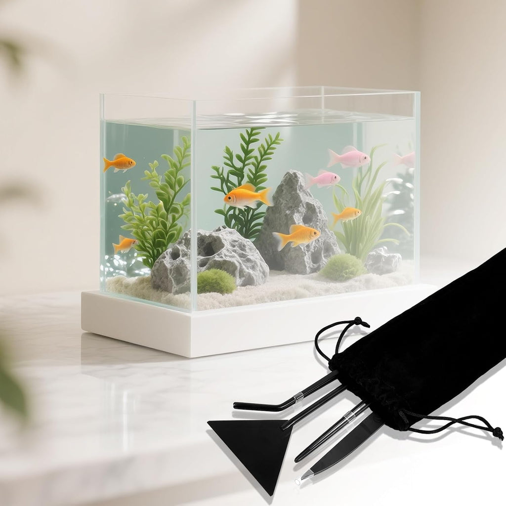 15Inch Extra Long Design Aquarium Aquascaping Tool Kit, Stainless Steel