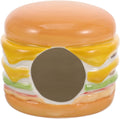 Didiseaon Ceramic Hamster Hideout House Burger Shape Small