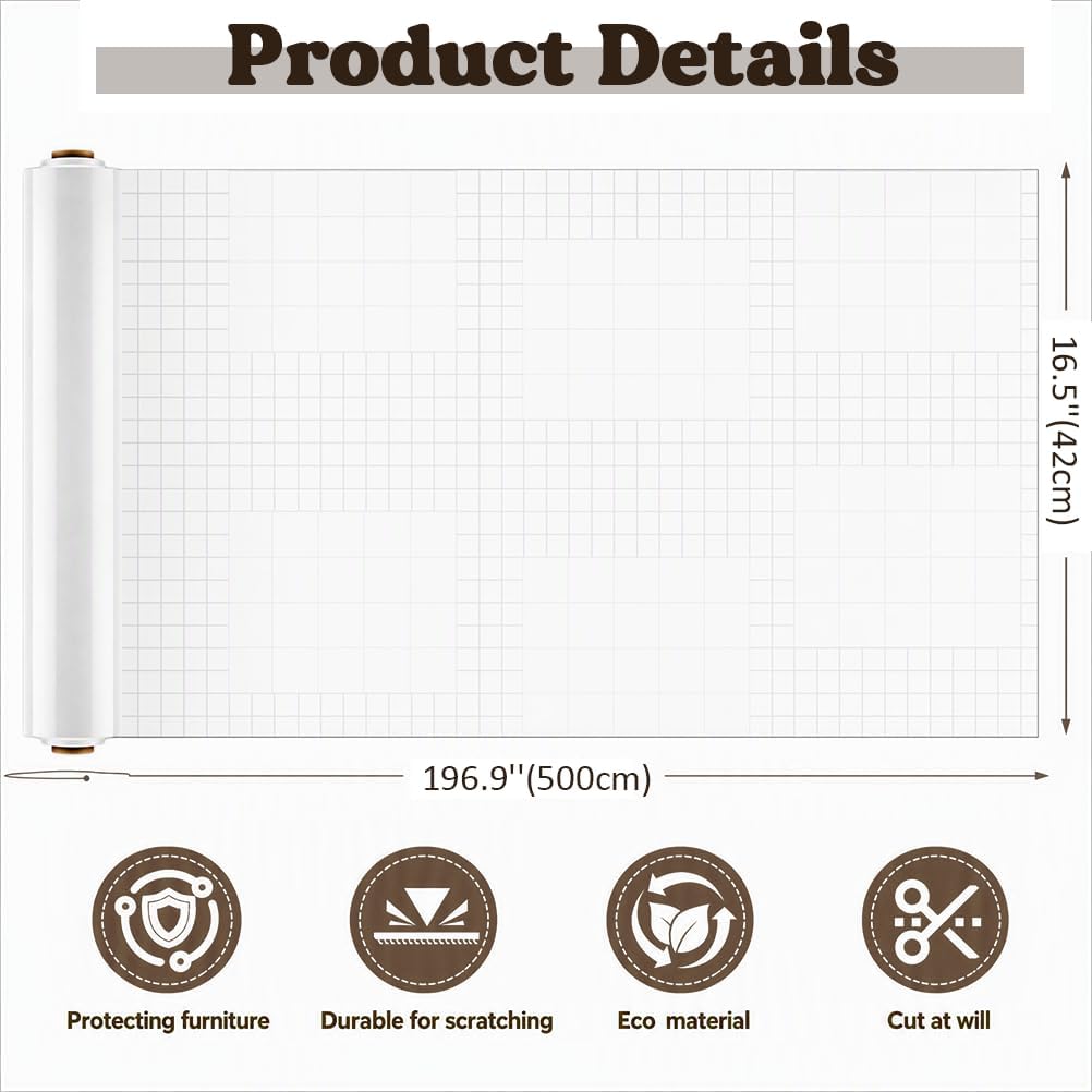 Farbic Anti Cat Scratch Furniture Protector-196.9''*16.5'' Strong Sticky