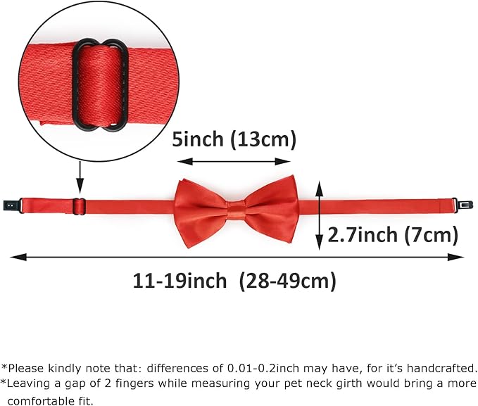 KOOLMOX Red Bow Tie for Dogs, Dog Bowtie Formal - Image 3