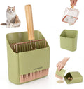 Cat Litter Scoop Set, Stainless Steel Scoop with Broom & Dustpan