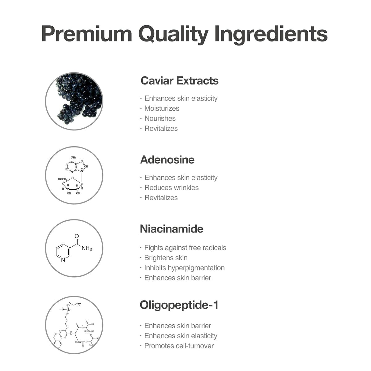 OxygenCeuticals Caviar Protein Fluid – Luxurious Ampoule with 5% Caviar Complex, Niacinamide & Adenosine, Peptide-Enriched Formula with Dissolving Collagen Capsules. 1.69 fl.oz (50ml)