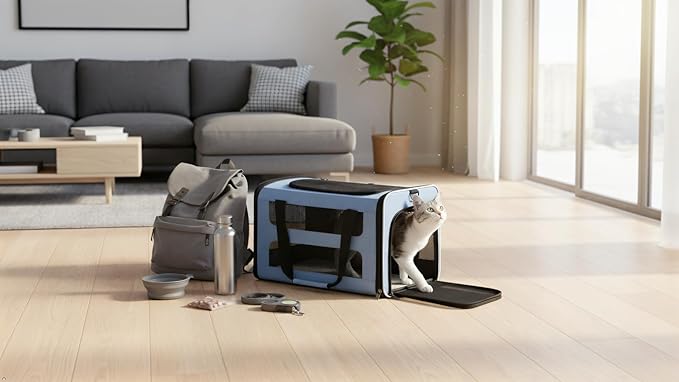 Cat Carrier Soft-Sided Travel Bag - Image 8