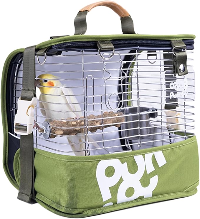 Bird Carrier Travel Cage 12in Small Bird Cage 4 in 1 Bird Backpack by Unknown