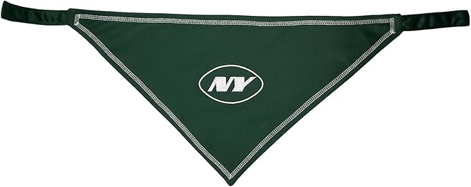 Pets First NFL New York Jets TIE Bandana, Size Small/Medium. Dog Bandana Scarf - Image 2