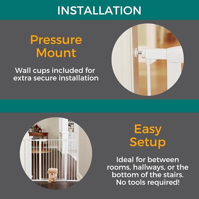 MYPET North States Extra Tall & Wide Walk Thru EasyPass Pet Gate - Image 3