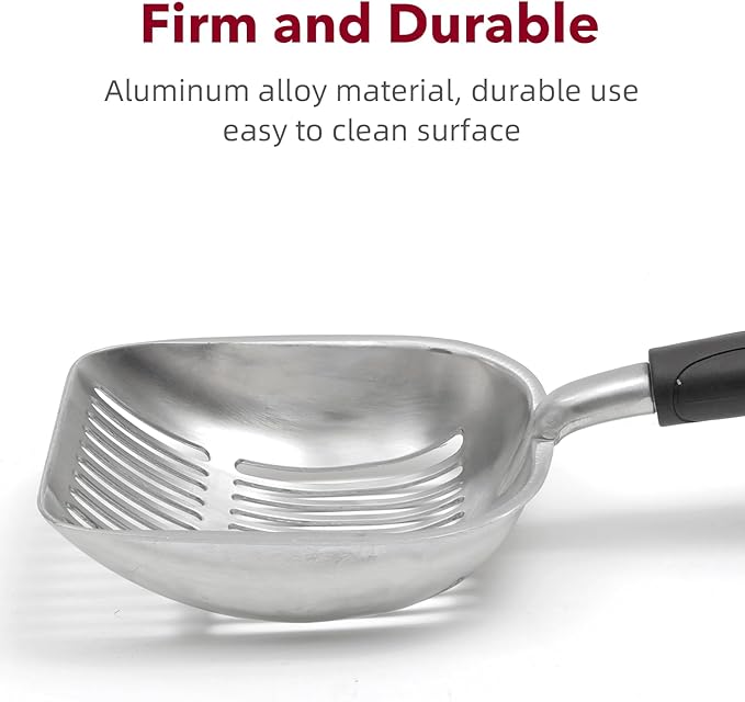 Cat Litter Scoop, Kitty Metal Scooper, Aluminum Alloy Sifter, Kitten Pooper - Image 5