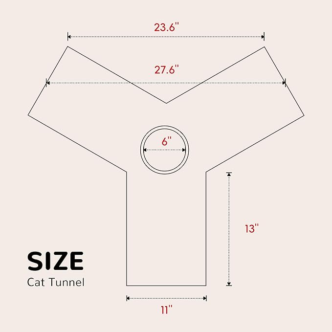 Tempcore Pet Cat Tunnel Collapsible Toy, 3-Way Kitty Tunnel - Image 3