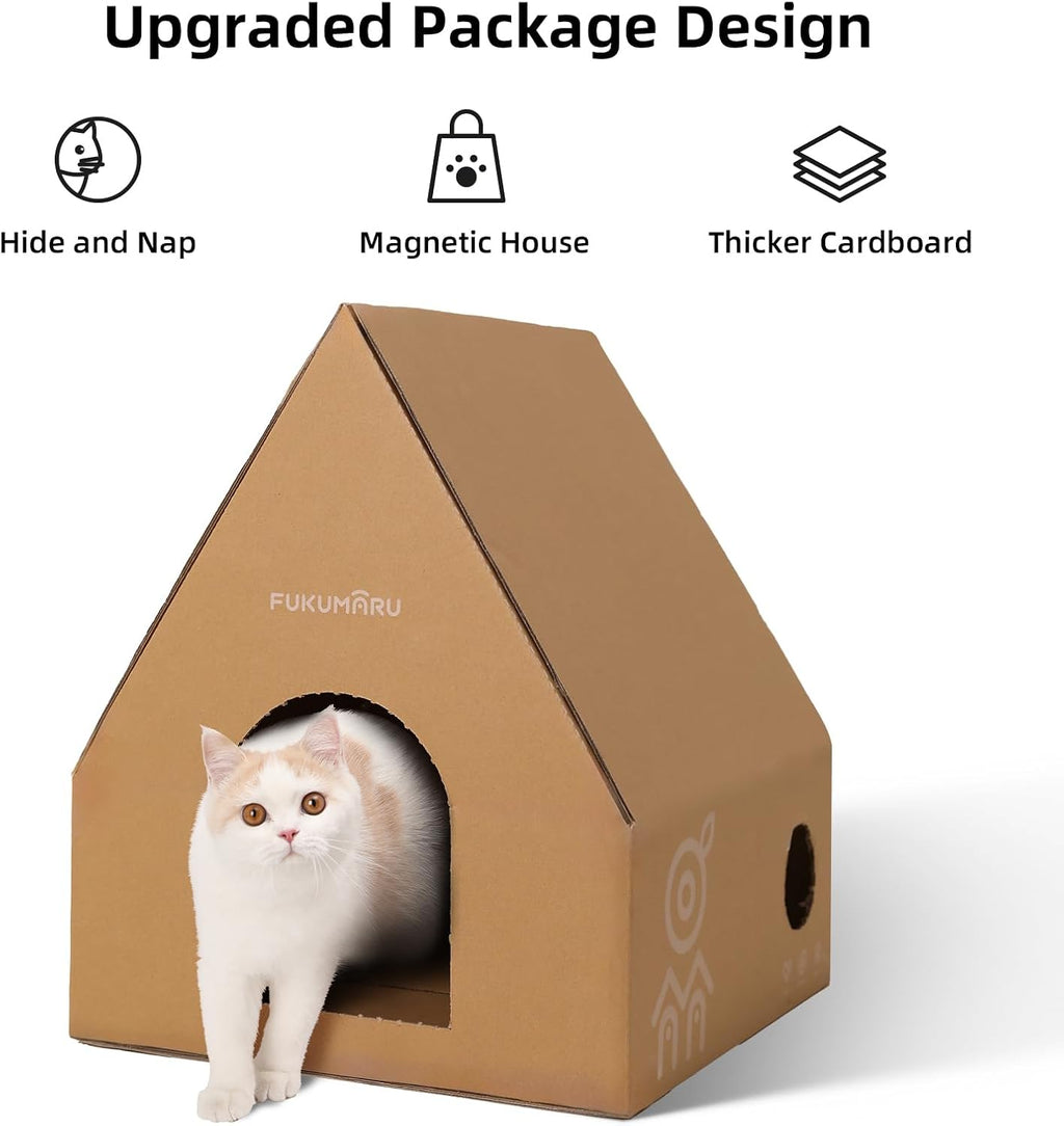 FUKUMARU Cat Wall Furniture Set, Transparent Capsule with 2 PCS Pedals
