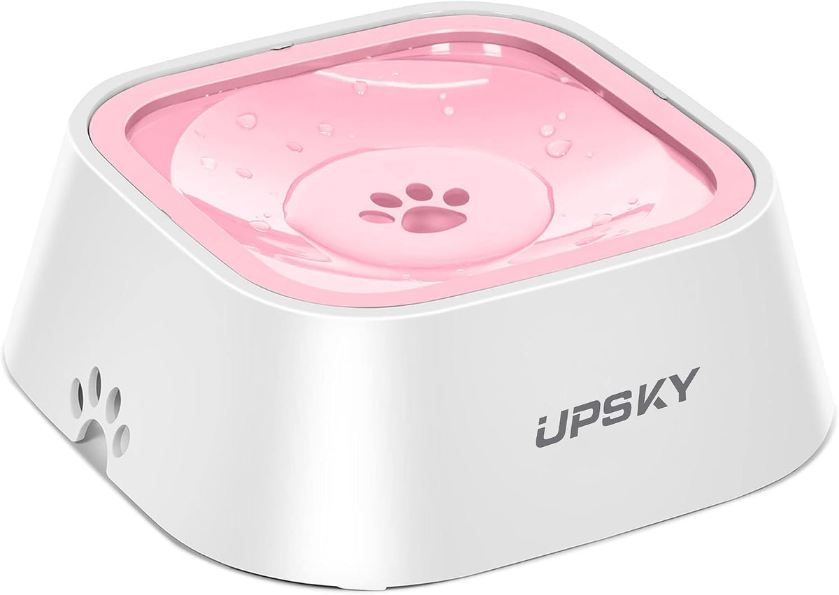 UPSKY 35oz No-Spill Pet Water Bowl, Slow Water Feeder for Dogs and Cats