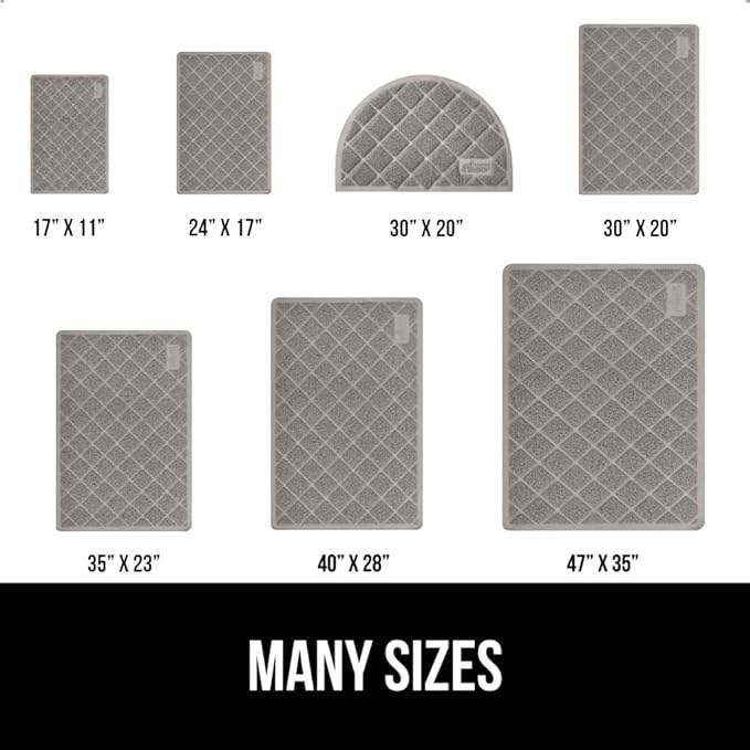 GORILLA GRIP Cat Litter Box Mat, 35x23 2 Pack, Water Resistant, US Designed - Image 6