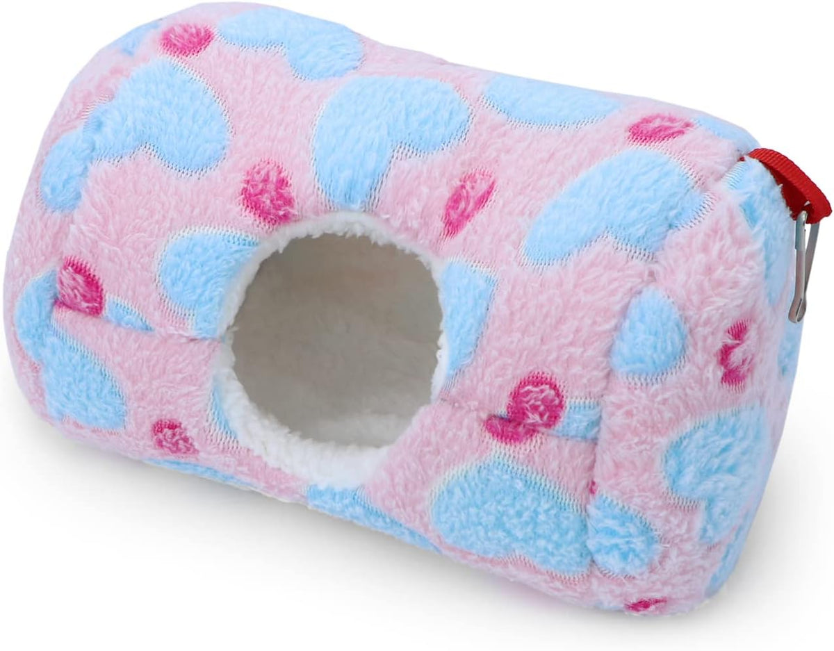 Wontee Hamster Hammock Warm Bed House Small Animal Hideout for Hamsters Gerbil Young Rat Mouse (Pink)