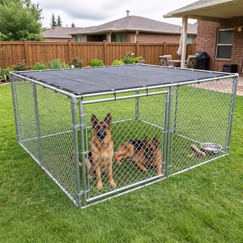 4' x 10' Black Dog Kennel Shade Cover, 90% UV Block Shade Cloth, Mesh Tarp with Grommets for Dog Playpen, Dog Pen, Dog Run, Dog Crate, Fence Privacy Screen (We Make Custom Size)