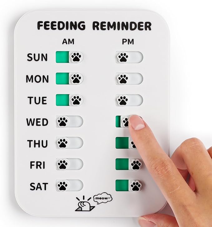 YAUYIK Dog Feeding Reminder, Puppy Feeding Schedule Chart, AM/PM Daily by YAUYIK