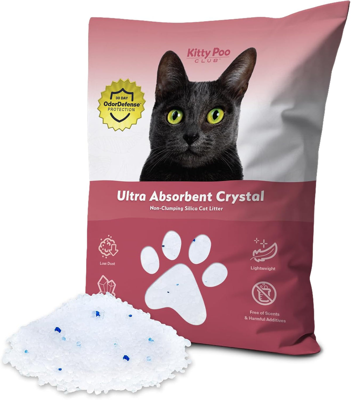 Kitty Poo Club Fine-Grain Silica Crystal Cat Litter, 6 lbs