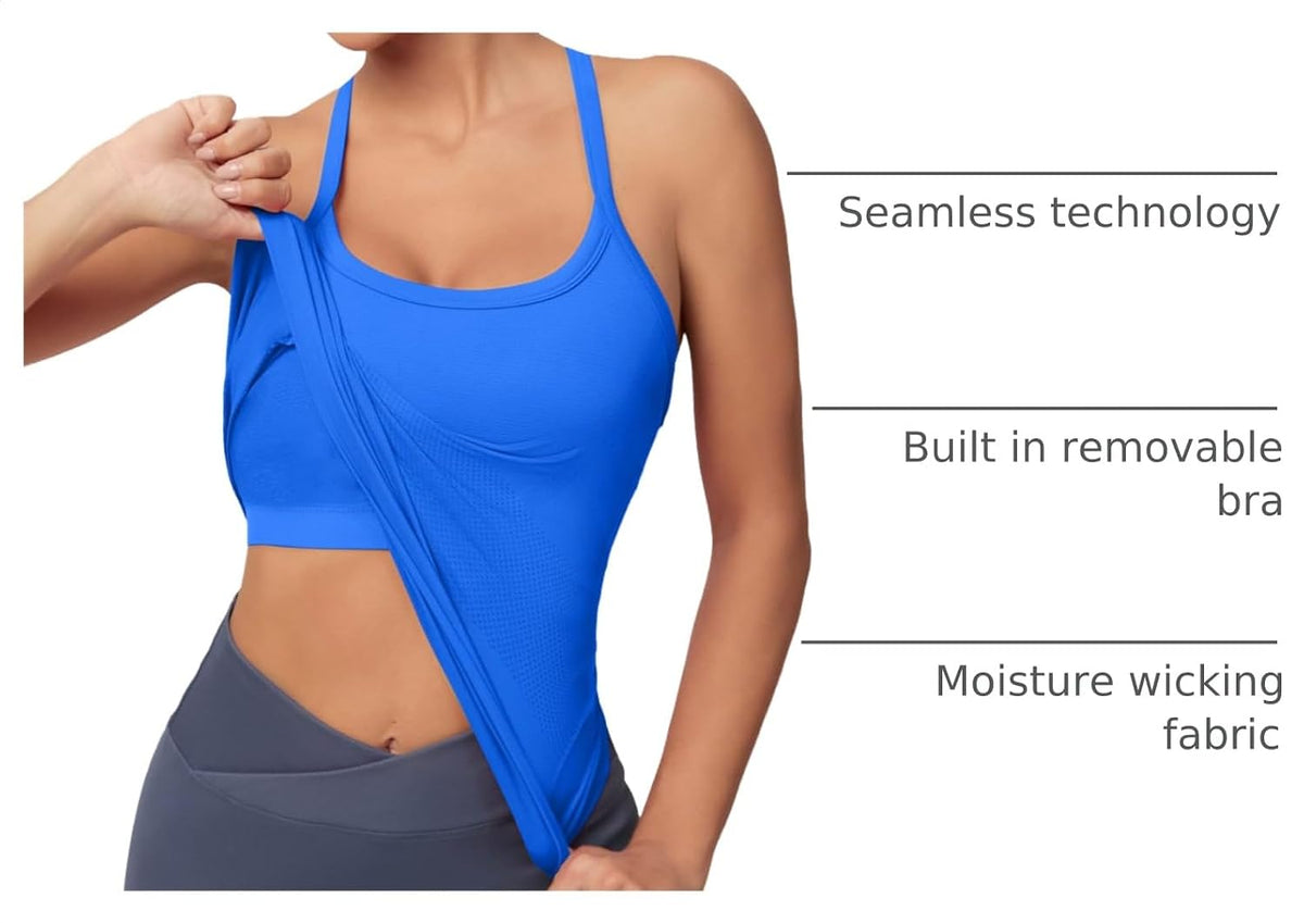 MathCat Racerback Tank Tops Workout Tops for Women
