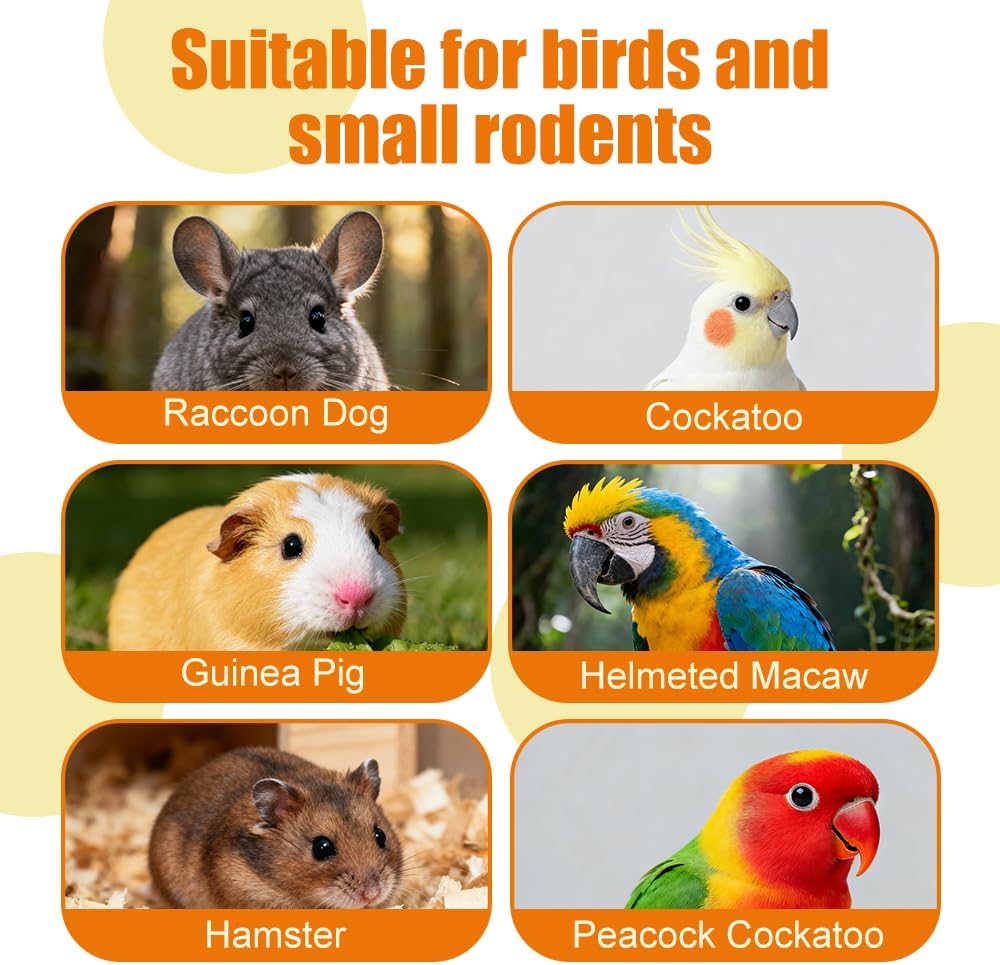 Bird Foraging Puzzle, Wooden Parrot Grinding Platform with Pine Cones, Interactive Birds Enrichment Puzzle for Small-Medium Parrots & Small Animals