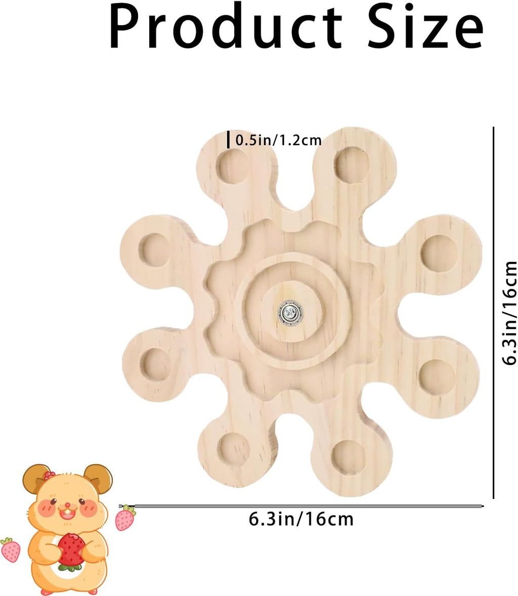 Natural Wood Chinchilla Chew Toy Snowflake Shape, 2 Count