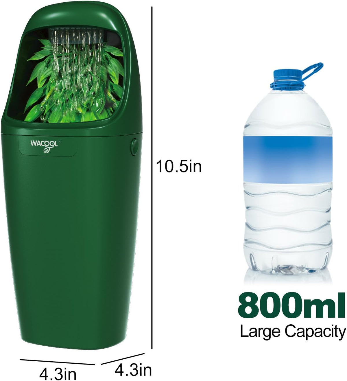Wacool Reptile Water Dripper Chameleon Drinking Fountain Water Dispenser, Automatic Water Feeder for Bearded Dragon Gecko Lizard Frog Snake/Reptile Accessories