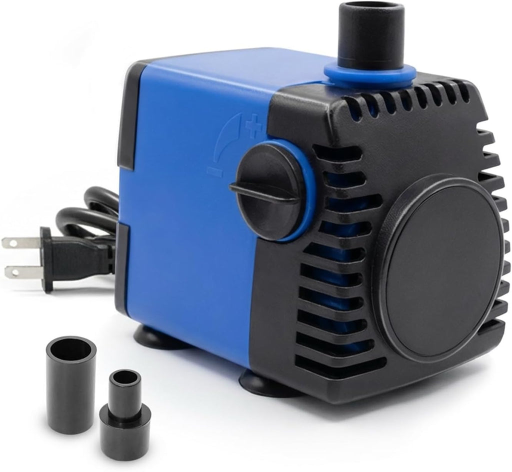 Aqua Dream 317 GPH Submersible Pump - 22W Adjustable Ultra Quiet Water Pump for Aquariums and Fountains, 6.6ft Max Lift, Indoor/Outdoor Hydroponic Fish Tank Pump - 1 Pc