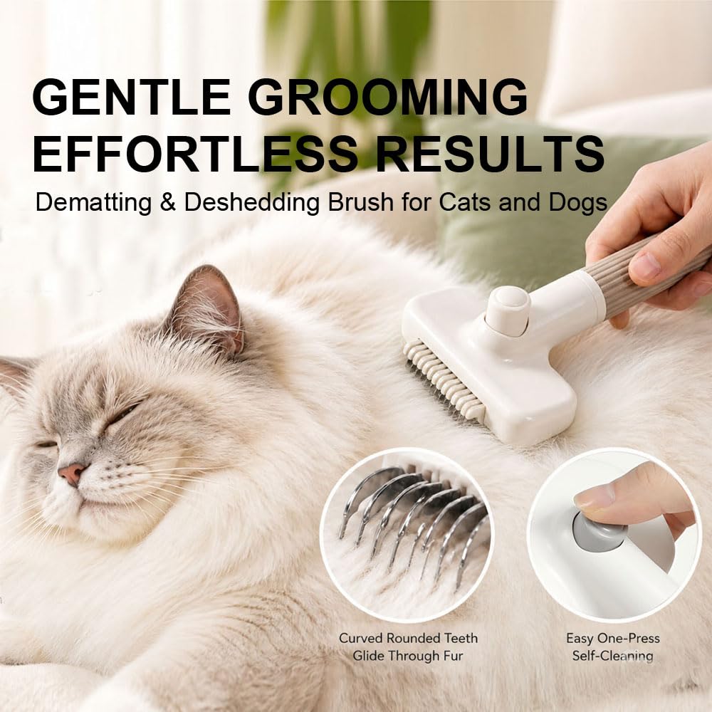 3 in 1 Self-Cleaning Pet Grooming Brush Set for Dogs & Cats