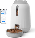 PAPIFEED Automatic Cat Feeder with App, WiFi Auto Cat Feeder, 3L Slow-Feed Cat Food Dispenser for Dry Food, Dual Power Supply Timed Pet Feeder for Cat, 10 Meals/Day, 6 Portions/Meal, Grey