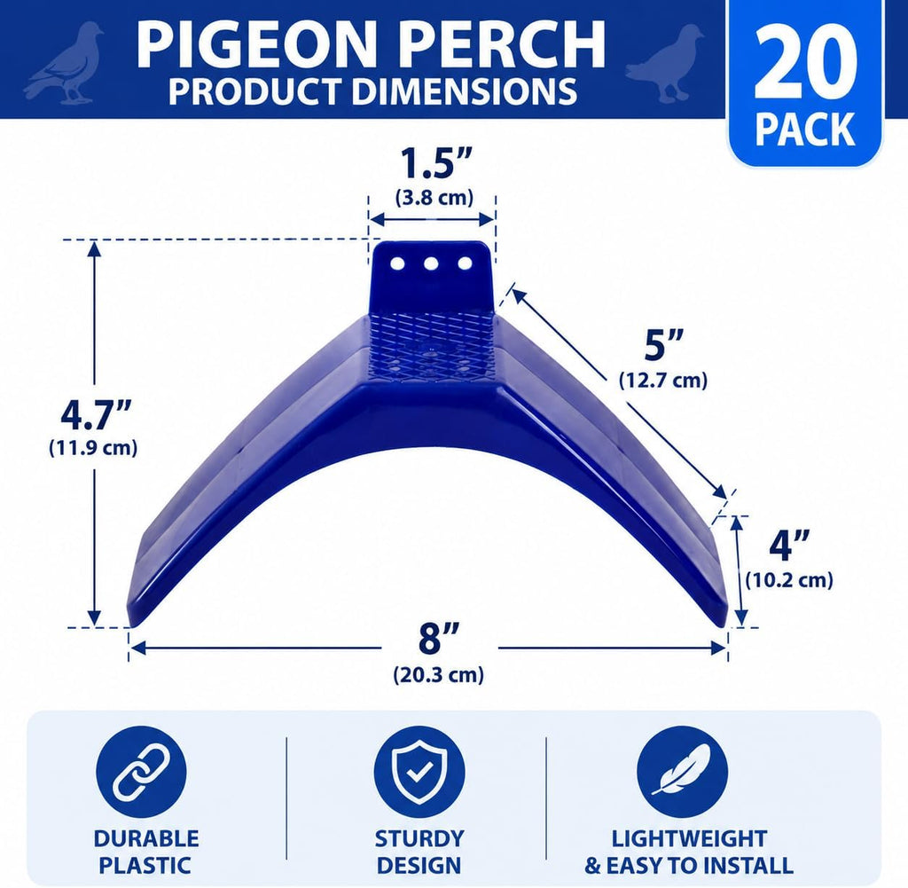 Coloch 20 Pcs Dove Rest Stand, Lightweight Pigeon Perches Plastic Birds Roost Holder, Pigeons Dwelling Frame Birdcage Accessories for Parrots and Other Birds