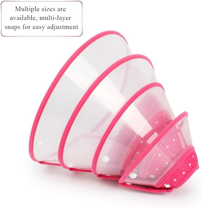 Andiker Pet Cone Recovery Dog Cone Adjustable Dog Collar Clear Padded Collar - Image 4