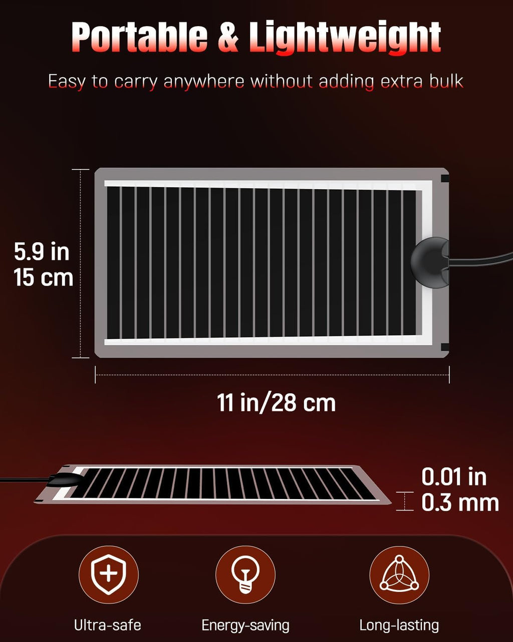 Pawfly 14 W Reptile Heat Pad 11 x 5.9 Inch Reptile Heating Pad Under Tank Terrarium Safe Fast Heating Mat Heat Mat for Turtles Frogs Snakes Lizards Geckos Hermit Crabs Spiders & Other Reptiles